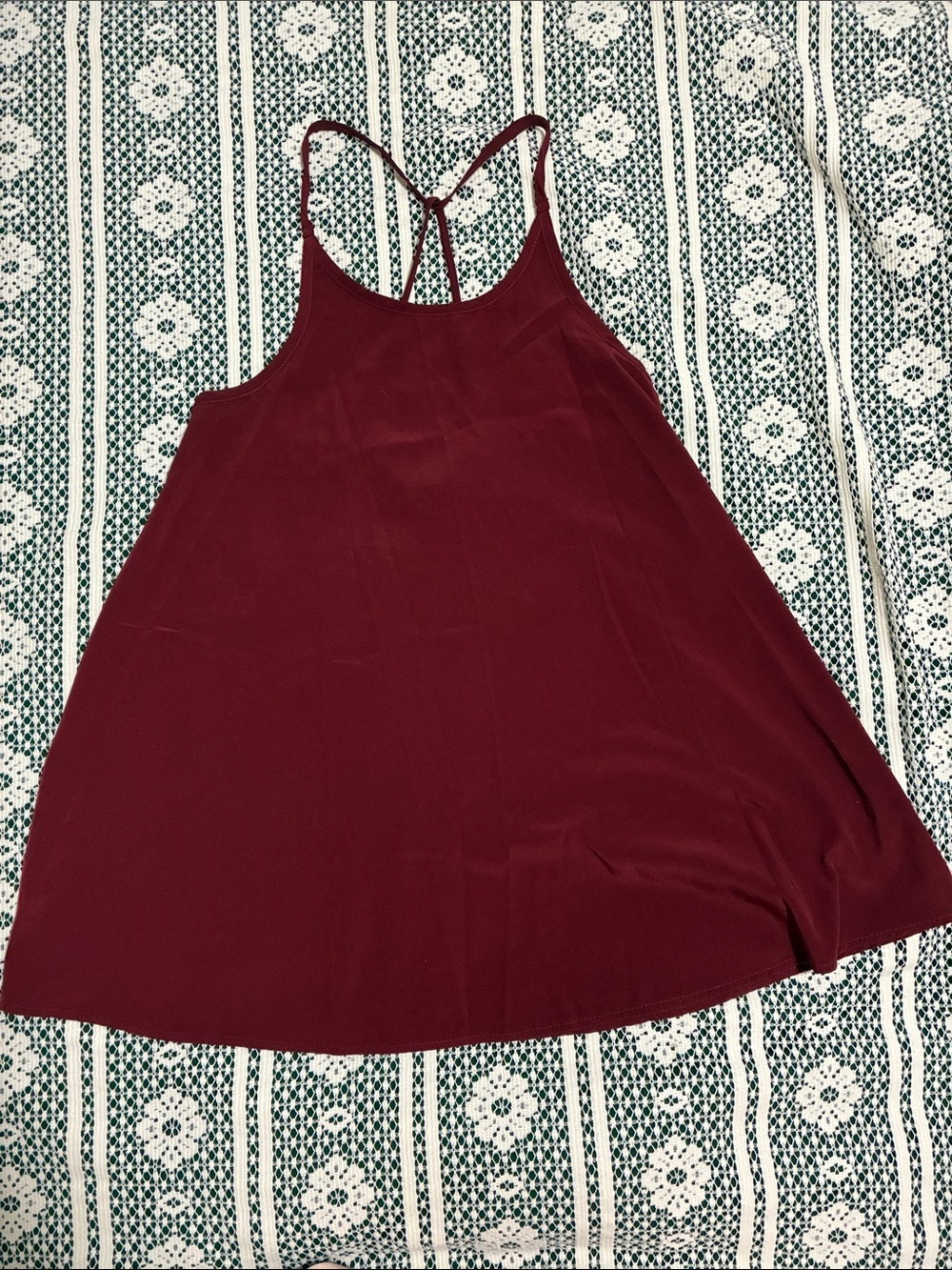 Sexy Red High Neck Strappy Tank Flowy